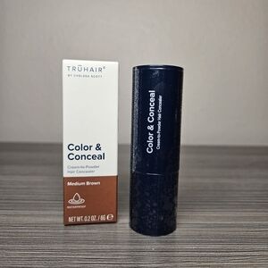 TRUHAIR Color & Conceal Waterproof Hair Concealer Medium Brown New in Box Sealed